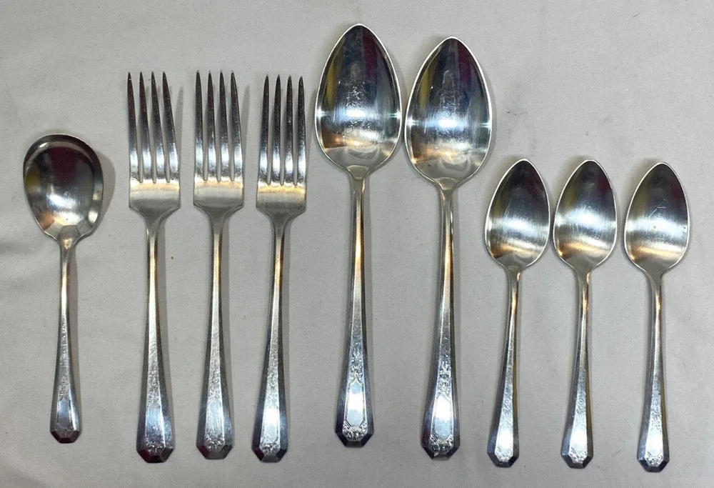 Vintage Rogers La France silverplate 9 Pieces Flatware 1920